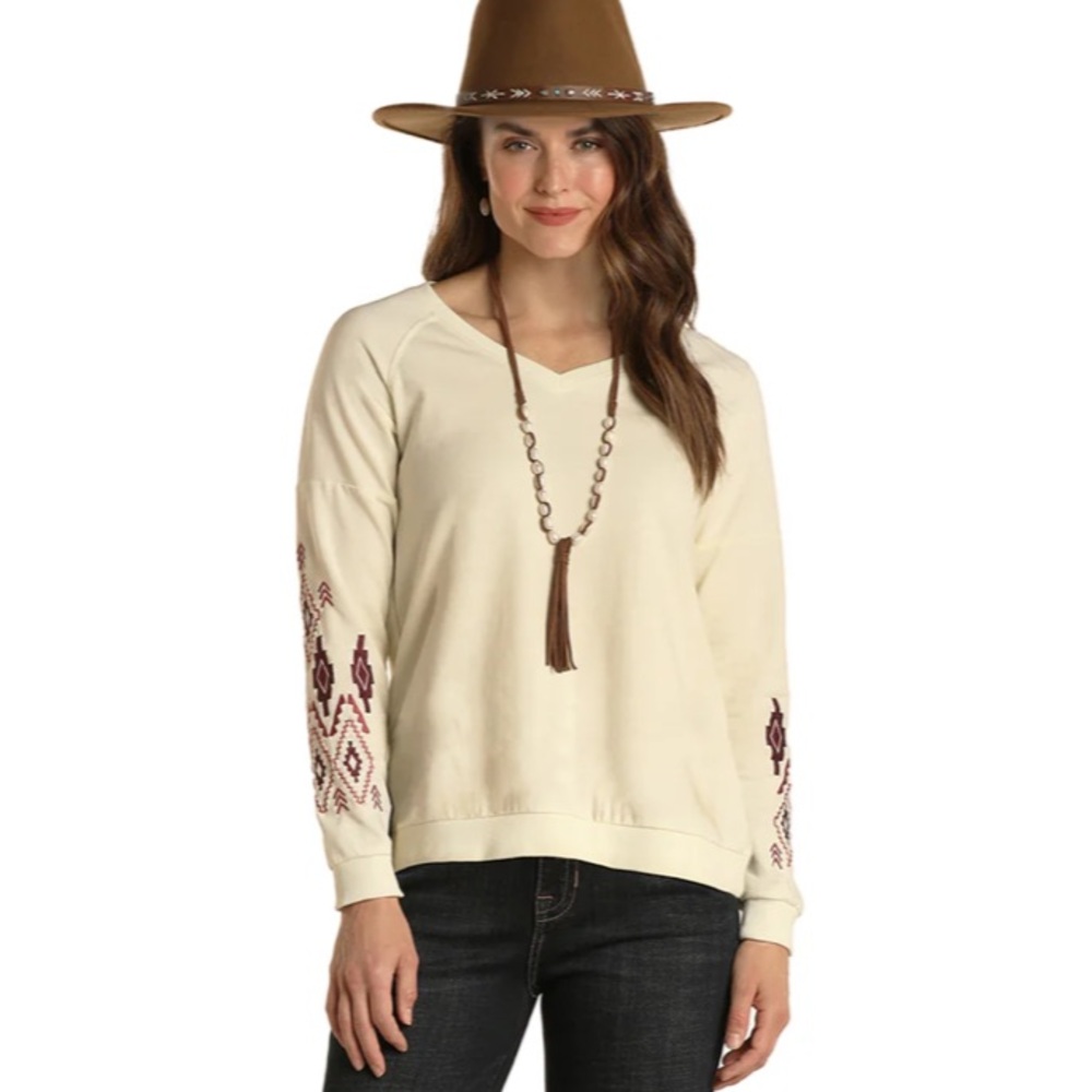 PANHANDLE WOMEN'S EMBROIDERED SWEATSHIRT Size Large NWT